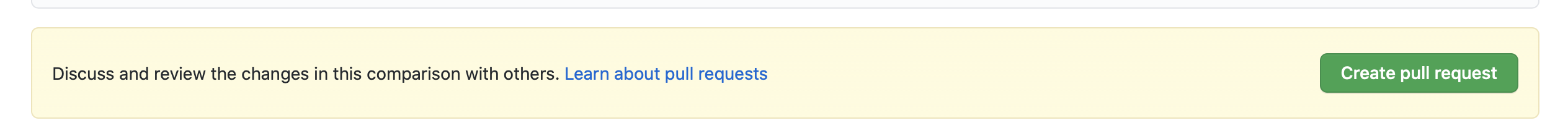 点击create pull request
